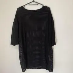 ZARA ブラック メッシュ Tシャツ