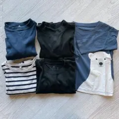 【無印良品 90サイズ 5点セット】長袖Tシャツ4点＆トレーナー1点 春服