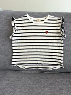 petit main ストライプ柄 Tシャツ90