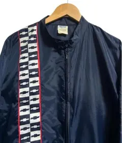 70s ビンテージ☆CHEVROLET チャッカー レーシングジャケット L 紺