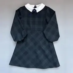 グリーンレーベルリラクシング チェックワンピース　長袖　120 卒業式　入学式