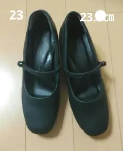 ABCセレクト ブラック　ヒール　ストラップシューズ　フォーマル　23.0㎝