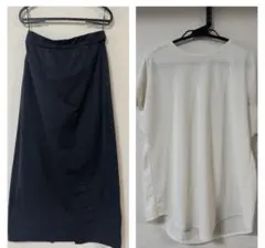 ユニクロ　春夏用　薄手スカート　カットソー