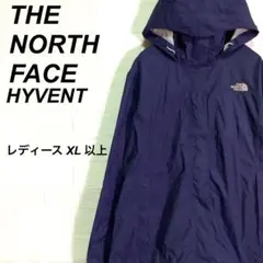 (春コーデ)ノースフェイス マウンテンパーカー 薄手 刺繍ロゴ 紺XL