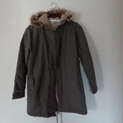 カーキ ファー付きモッズコート