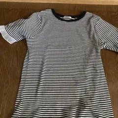 mysa closet ボーダー 半袖 カットソー フリル
