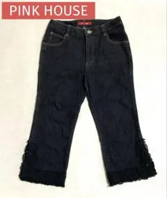 PINK HOUSE デニム　裾レース　クロップドパンツのサムネイル