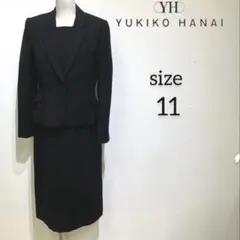 ☆美品☆YUKIKO HANAI ブラックフォーマルスーツ　ワンピース　礼服喪服
