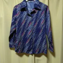 古着　60's 70's ヴィンテージ 　ヒッピーシャツ学模様 シャツ 長袖