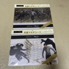 進撃の巨人　抗菌マルチシート　ジョージア　エレン　リヴァイ　2種　2枚セット