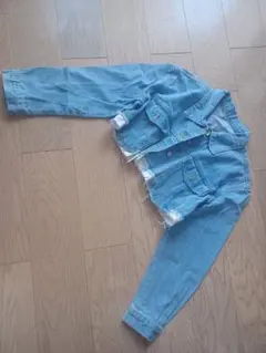 ライトブルーデニムクロップドジャケット