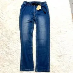 新品　グラミチ　パンス　デニム　ブルー　M　ブルー　ステッチ　アウトドア