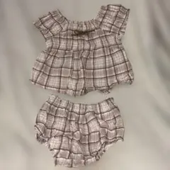 西松屋　セットアップ　チェック柄　ベビー服 80のサムネイル