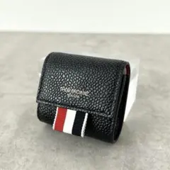 I147 未使用品✨トムブラウン コインケース 財布 コンパクト レザー 黒
