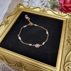 モルガナイト ローズクォーツ ブレスレット 14kgf 天然石