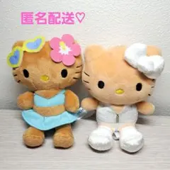 ハローキティ　マスコット　✕◯✕◯ギャル　日焼けキティ　ぬいぐるみ　プライズのサムネイル