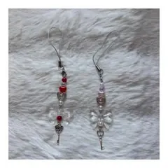 キーホルダー チャーム アクセサリー リボン ハート 量産 韓国