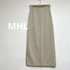 マーガレットハウエル　ロングスカート　ベージュ　シルク混　レディース　II