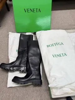 Bottega Veneta レザー ロングブーツ ブラックのサムネイル