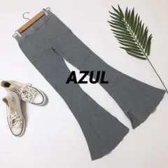 F-9【AZUL】M ワイドパンツ　冬　秋　シンプル　お洒落　アズール　美品