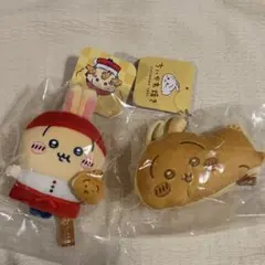 ちいかわ　ちいかわ焼き　店員さんなマスコット　うさぎ　ハチワレ　ぬいぐるみ