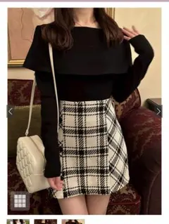 GRL オフショルニットトップス 【an1432】 ブラック Lサイズ 福袋