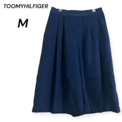 【TOMMY HILFIGER 】ワイドパンツ M ネイビー ウエストゴム