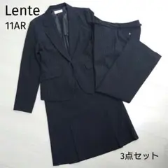 Lente　パンツスーツ　ブラック系　11AR　ストライプ　フォーマル　ビジネス