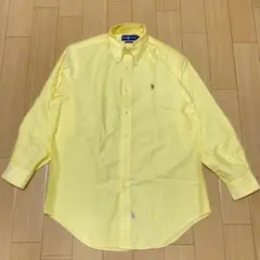 美品 ラルフローレン シャツ 15 1/2-32(L相当) 黄色 イエロー 長袖