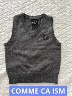 COMME CA ISM グレー Vネック ベビーベスト