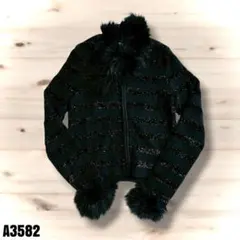 SCOT CLUB ファー付き クロップドジャケット ウール混紡 9 A3582