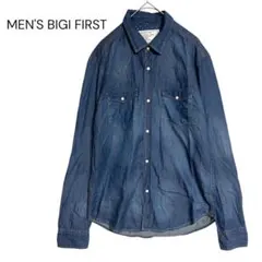 MEN'S BIGI FIRST 長袖ウエスタンデニムシャツ　M相当　カジュアルのサムネイル