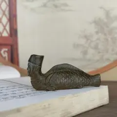 井波慶州。鮎。魚。鮎鋳銅文鎮。彫金。ぶんちん。ペーパーウエイト。中古品。 メルカリ