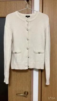 PLST エクストラファインメリノミドルゲージウールクルーカーディガン S