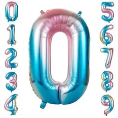 アルミバルーン 数字　風船0 誕生日　飾り付け ナンバーバルーン