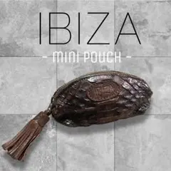 IBIZAイビサ★パイソンレザーミニポーチ★キーケースコインケースメイクポーチ