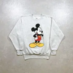 90s USA製 Disney ミッキー スウェット 霜降りグレー 美品