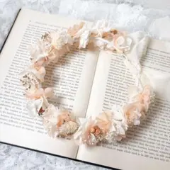 ベビー＆キッズ用花冠 white/peach