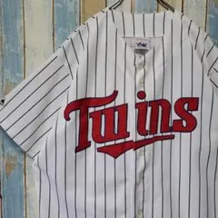 1693☆マジェスティック☆MLBツインズ☆ベースボールシャツ☆XL相当のサムネイル