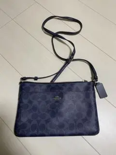 COACH ネイビー ショルダーバッグ