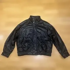 90s MEMBERS ONLY レザージャケット ブラック XL