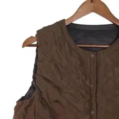 【美品】大きいサイズ 3L スタイルラヴィ リバーシブルキルティングベスト