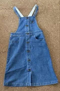 デニムサロペットジャンバースカート　GU