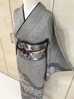 モノトーン【訪問着】作家物　正絹