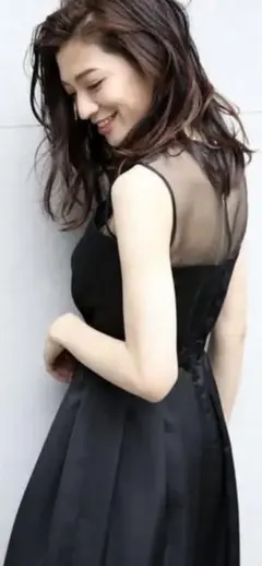 ビスチェ風　セミロングワンピース