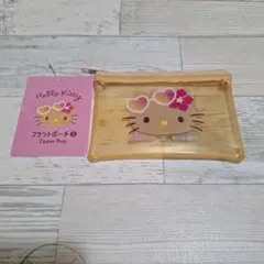 【新品】DAISO ダイソー フラットポーチS 日焼けキティ
