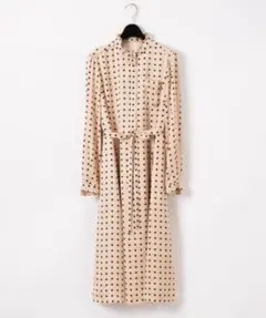新品未使用　グレースコンチネンタル　ドットプリントシャツドレス36