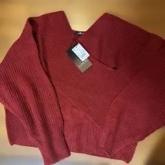 新品未使用タグ付きSUREVE バーガンディ ニットセーター Ｌサイズ