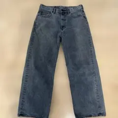 ダークグレー ワイドレッグデニムパンツ　32インチ