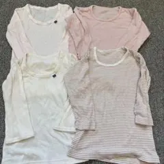 西松屋 長袖肌着 ピンクホワイト4点セット 100サイズ 新品未使用